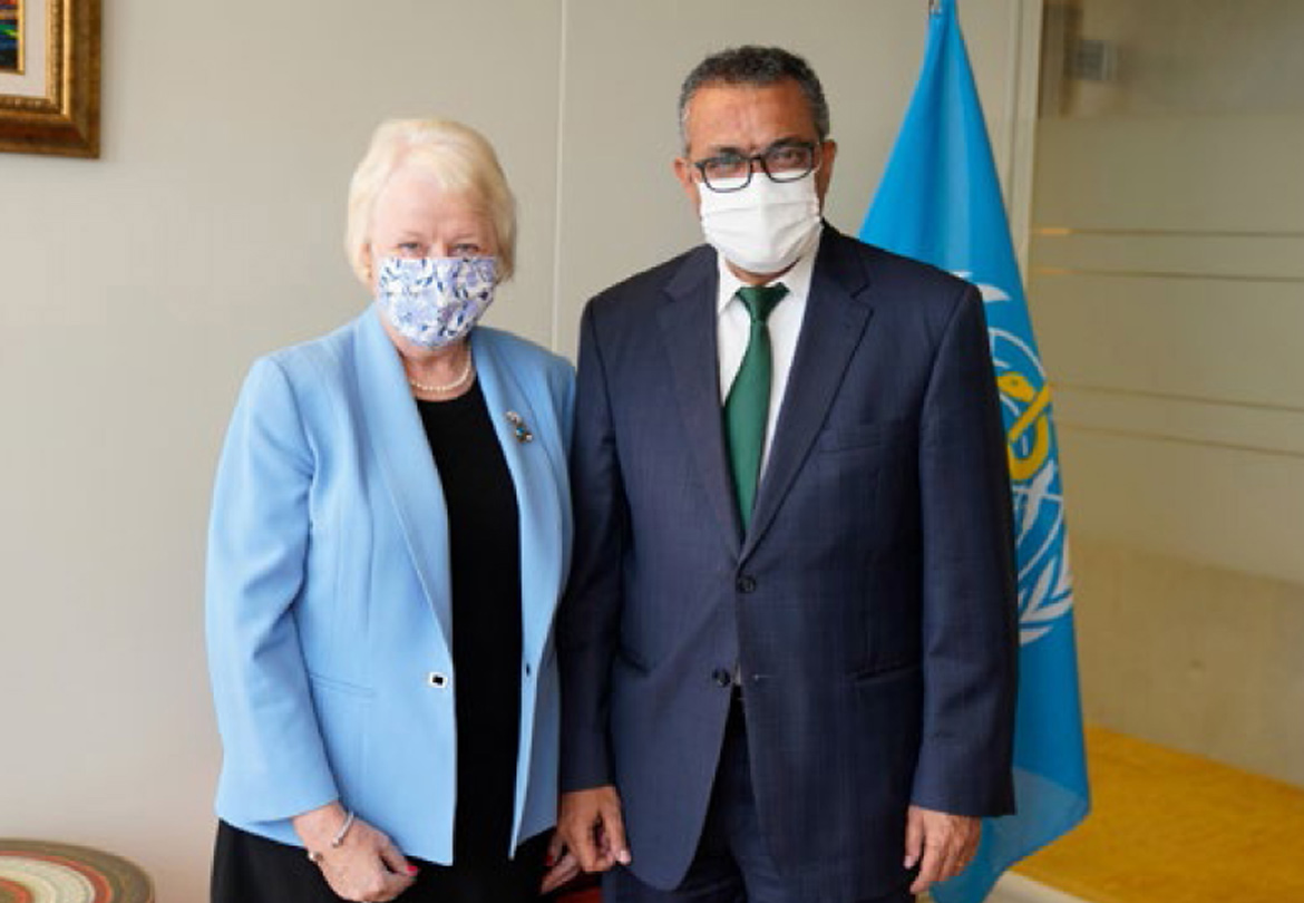 In Geneva with World Health Organization  Director-General Dr Tedros Adhanom Ghebreyesus